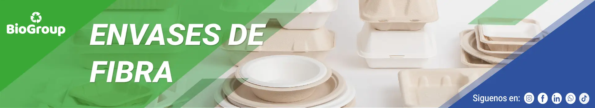 Envases de fibra biodegradables Biogroup para alimentos calientes y fríos