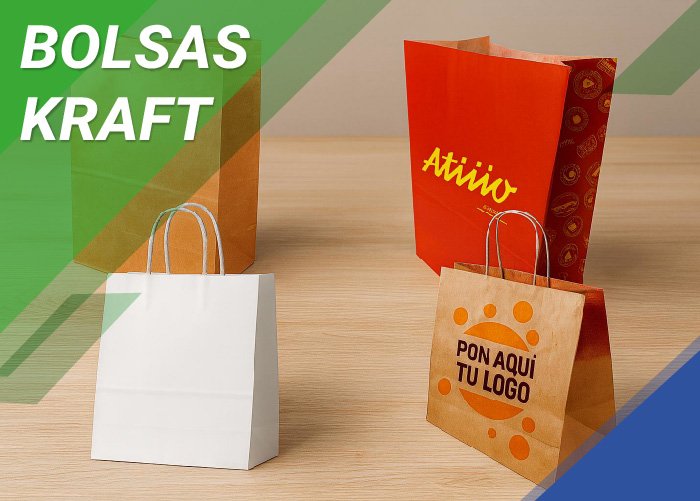 Bolsas de papel biodegradables Biogroup para delivery y compras ecológicas